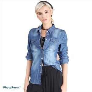 Papaya Denim Casual Shirt Size L